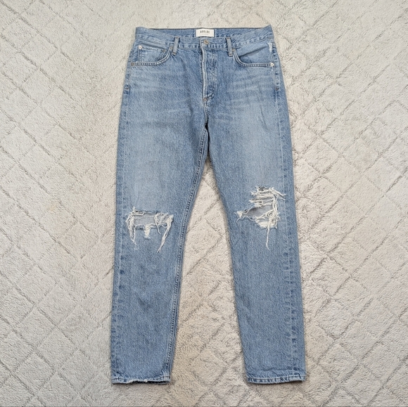 Agolde Jeans Womens 28 Blue Spectator Jaime High Rise Classic Slim Straight 28” - Picture 1 of 11
